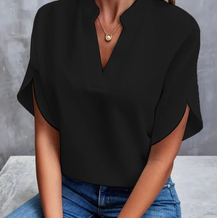 Dame elegant bluse med løs pasform Stilla