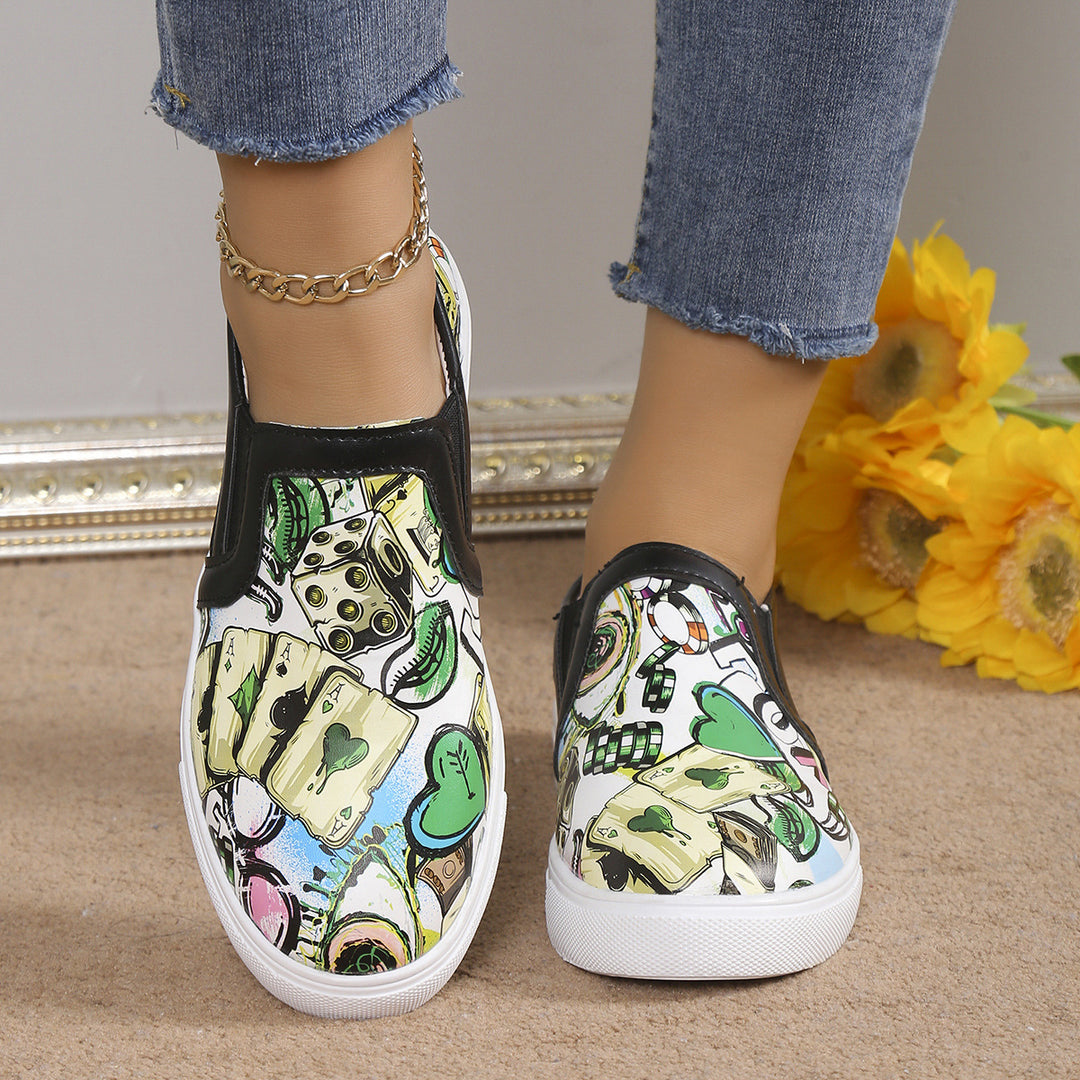 Dame Slip-On Sneakers med kreativt grafikdesign Stilla