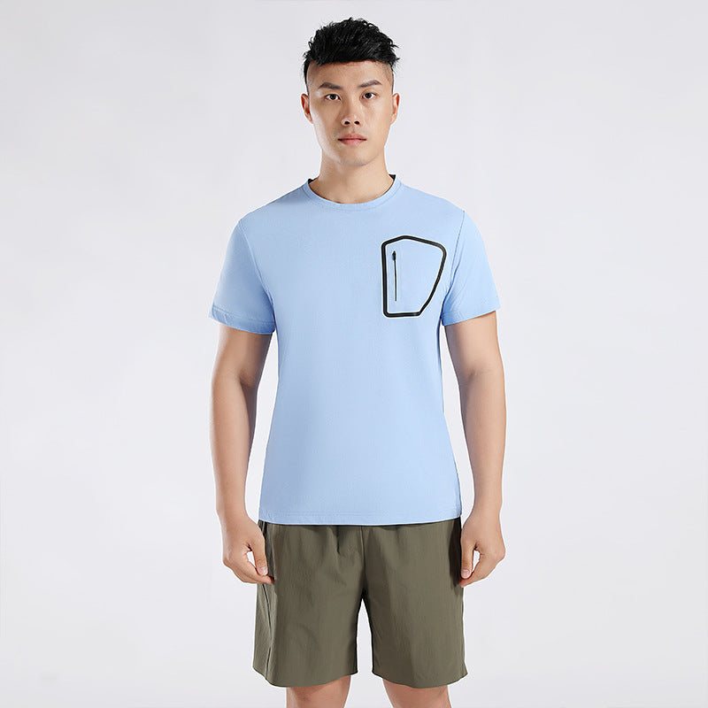 Herrer Funktions-T-shirt med praktisk sidelomme Stilla