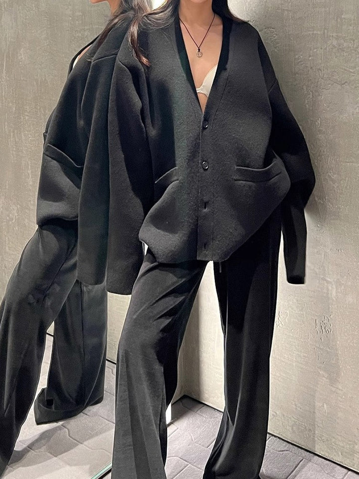 Damer Behagelig Oversized Strikfrakke Stilla