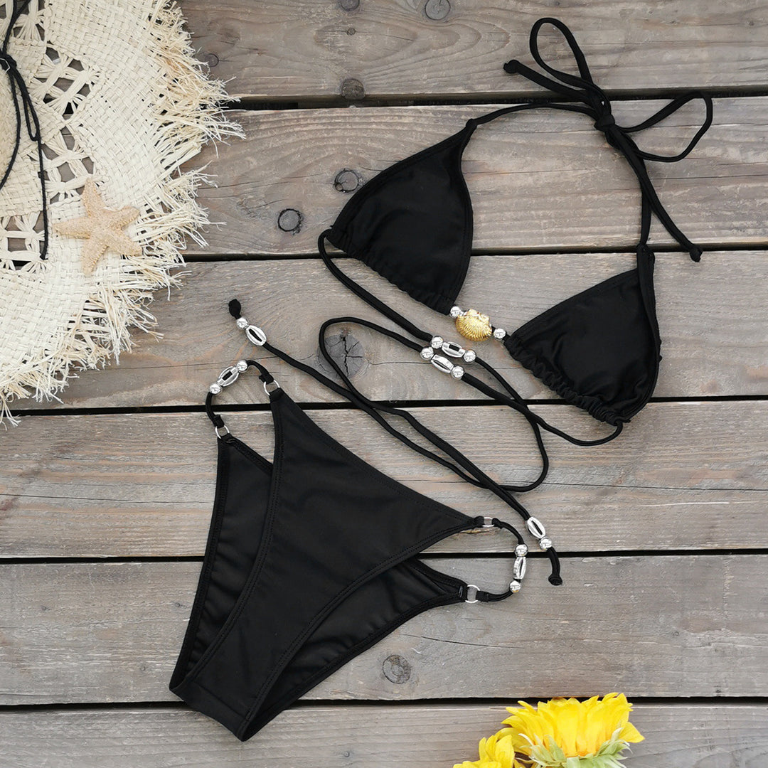 Dame bikini-sæt med elegant smykkedetail og tilpasningsvenlig skæring Stilla