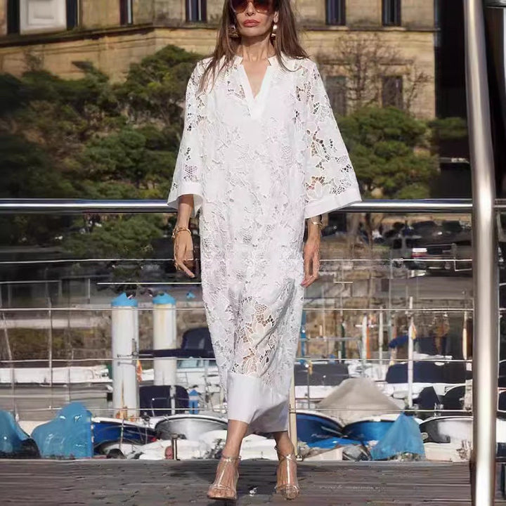 Kvinder Spidskjole i Boho-stil med Fina Detaljer Skovae
