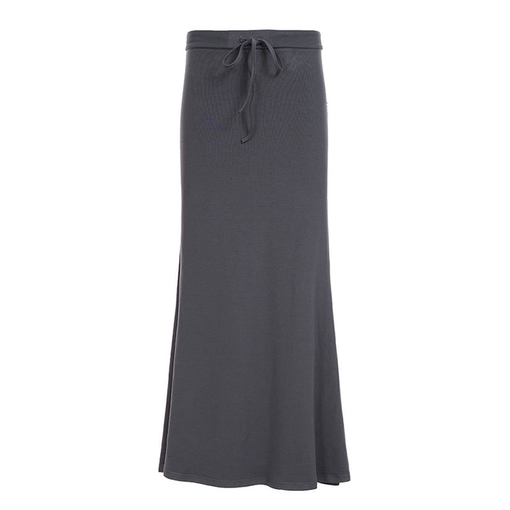 Damen eleganter Maxi-Rock mit verstellbarem Taillenband Skovae