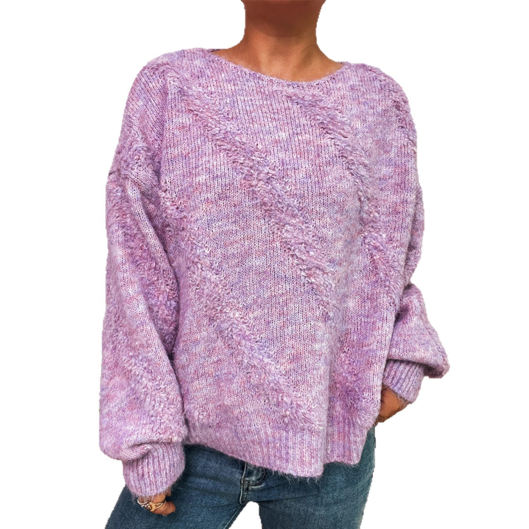 Kvinders hyggelige sweater med diagonal strukturoverdesign Stilla