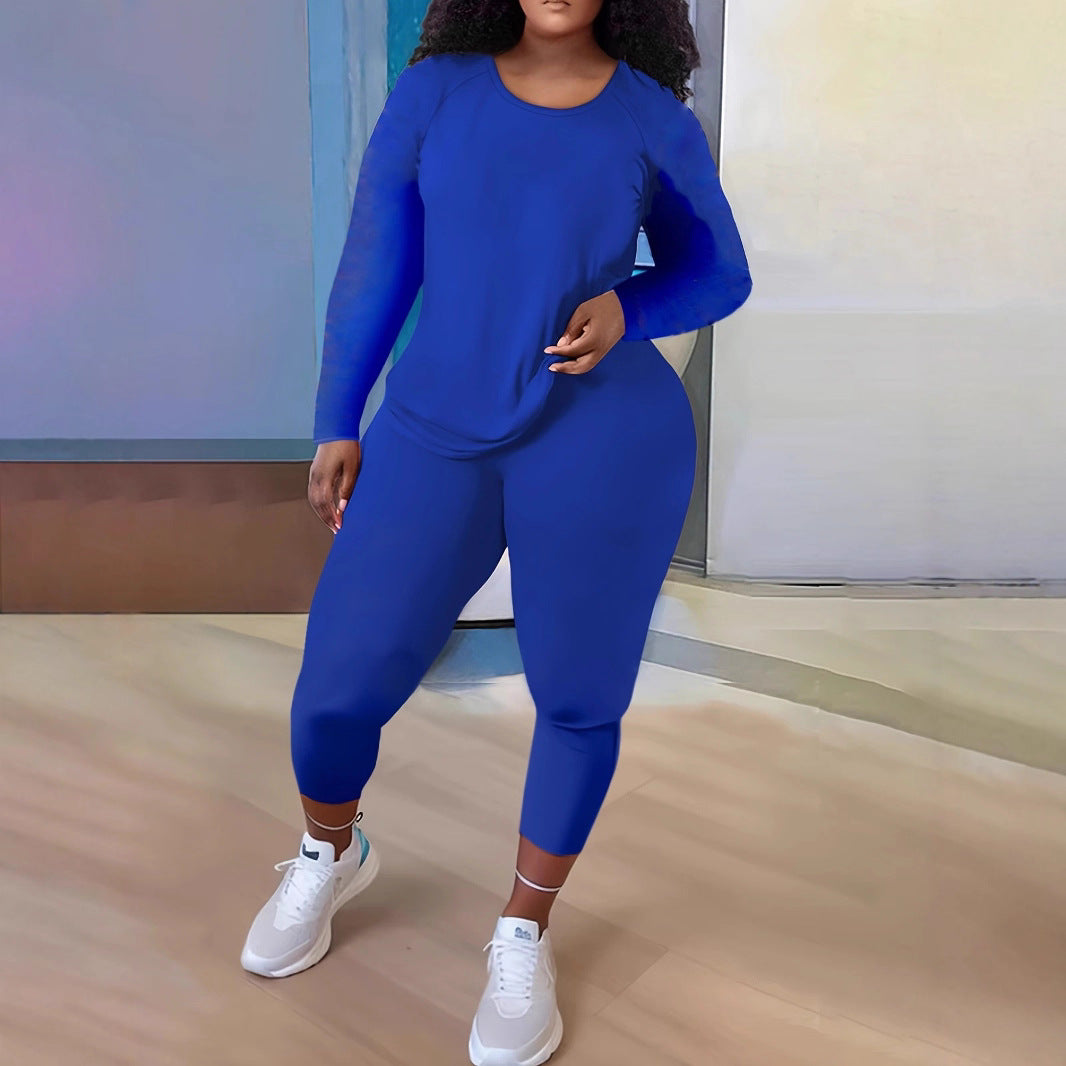 Dame Sporty Langærmet Loungewear-Sæt med figursyet snit Stilla