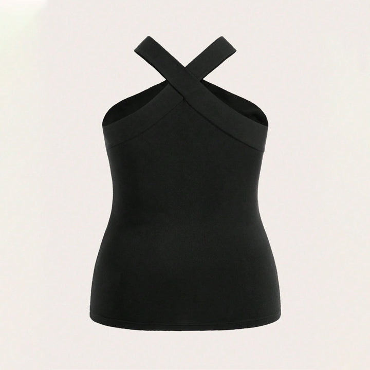Damer Crop-Top med smart krydsudskæring og tætsiddende snit Skovae
