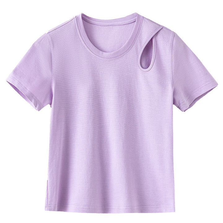 Dame moderigtig T-shirt med sidelæns cut-out Stilla