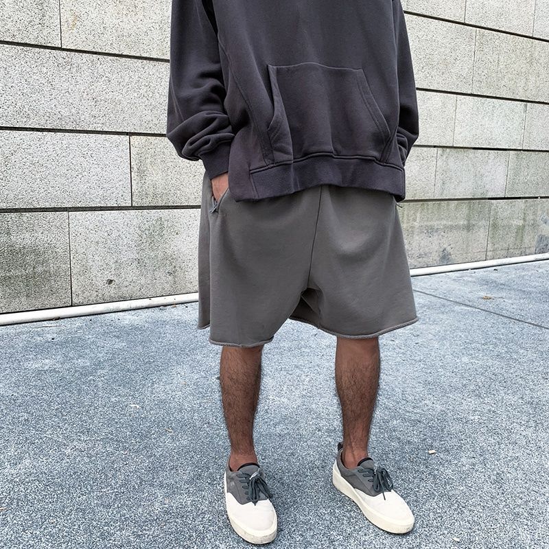Herrer fritids sweatshorts med elastisk talje og sidelommer med lynlås Stilla