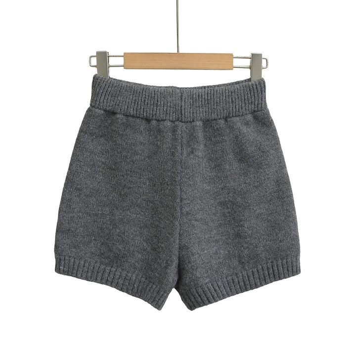 Dame Relaxed Strikkeshorts med elastisk talje Stilla