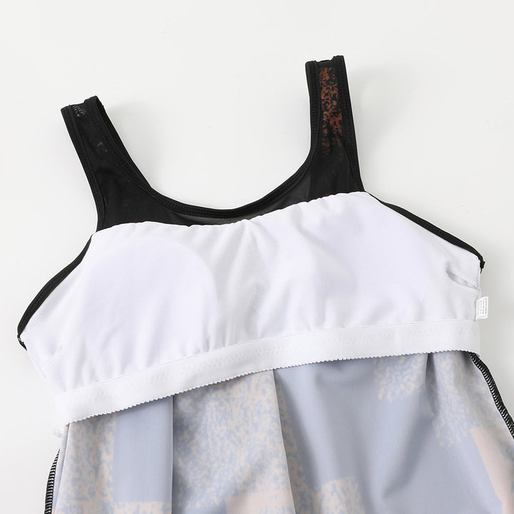 Dame Sporty Tankini-sæt med figurskæmmende snit Stilla