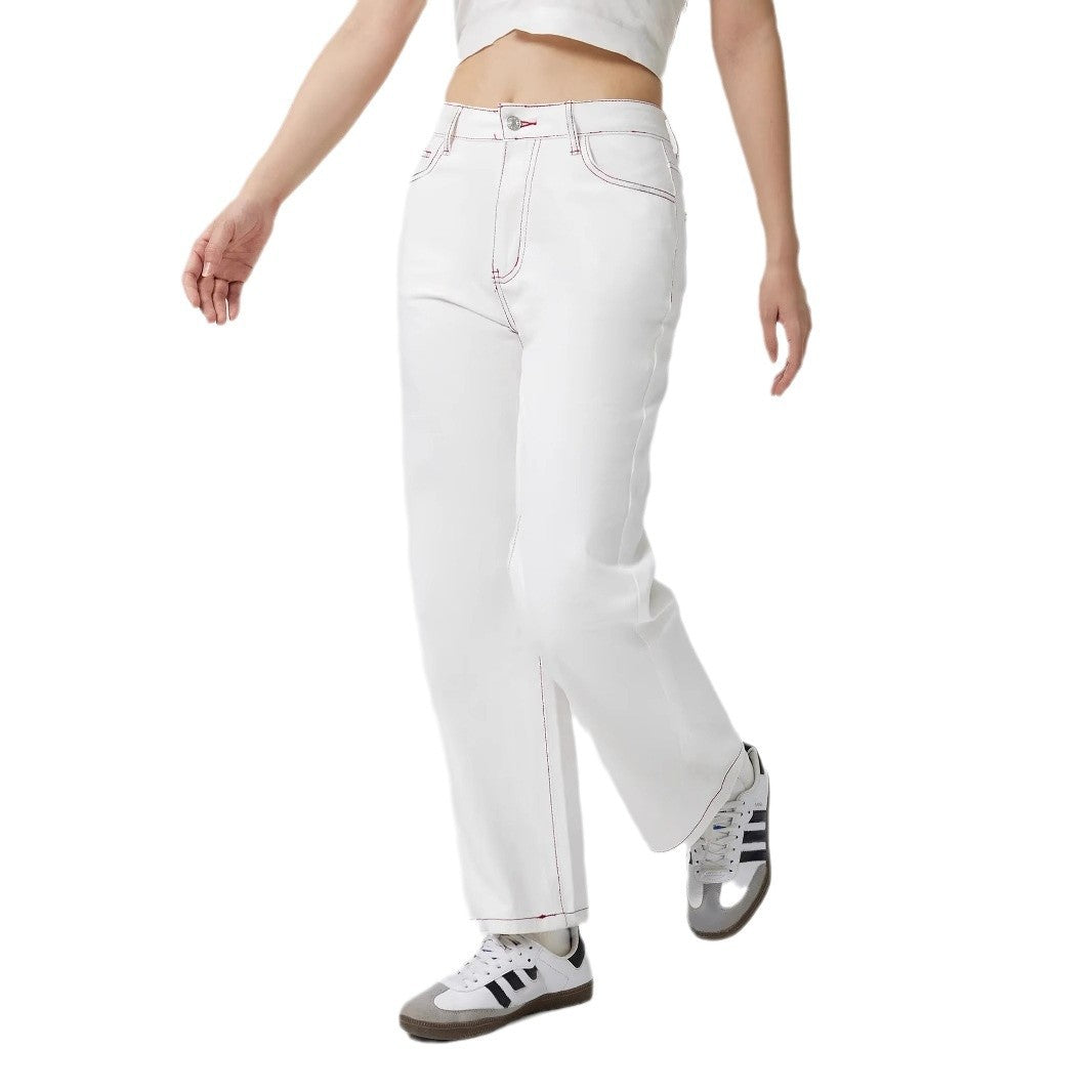 Damer elegante jeans med frugtbroderi Stilla