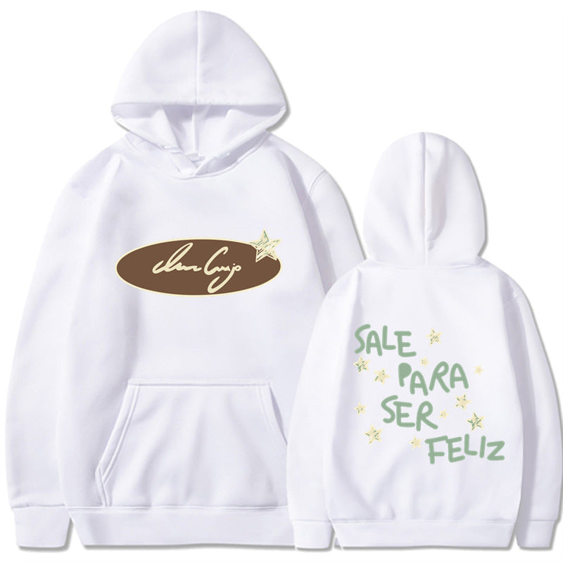 Kvinders hoodie sweatshirt med kreativ skrifttype og iøjnefaldende design Skovae