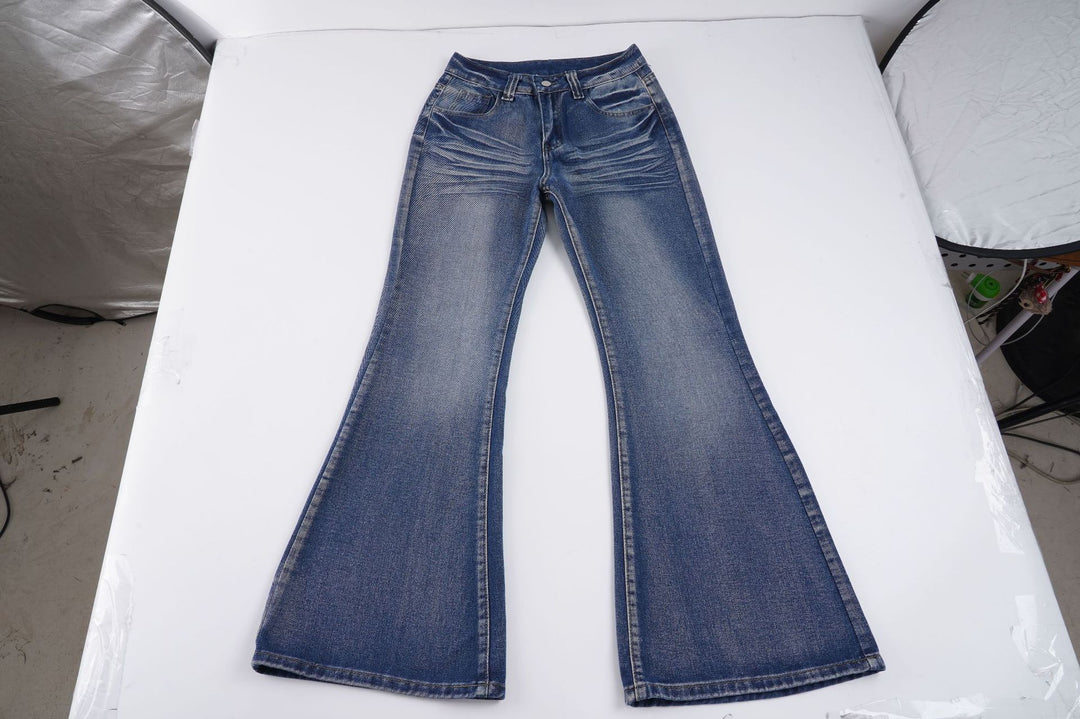 Dame Flared Jeans i afslappet vintage-stil med høj talje og stilige vasker Skovae