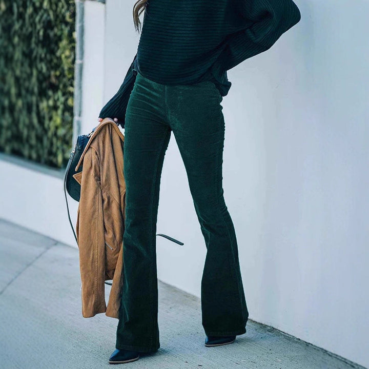 Dame flared jeans i elegant 70'er stil Skovae