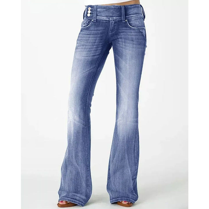 Skovae | Populære vinpluknings sideknap høj talje skinny jeans