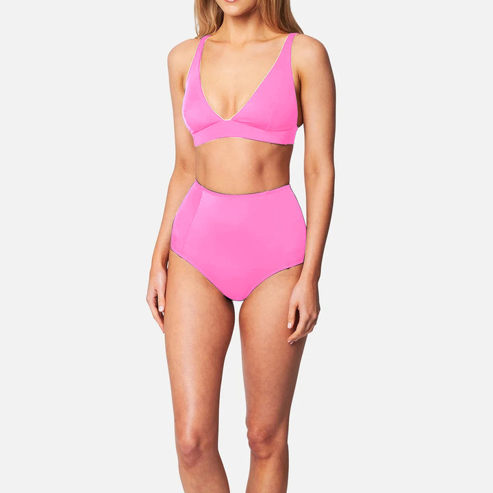 Damer højt skåret bikini med flattering design Skovae