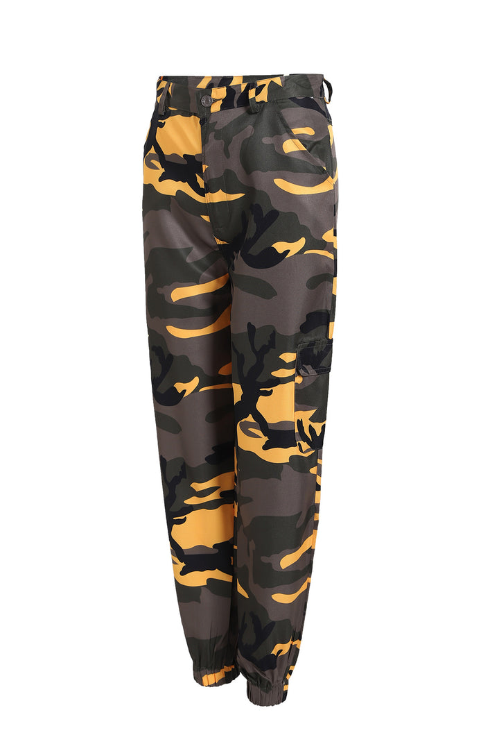 Dame Camo Print Utility Cargo Bukser Stilla