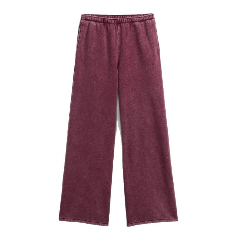 Dame nan to-delt frotté loungewear sæt med lynlås hættetrøje og bredskåren joggingbukser Skovae