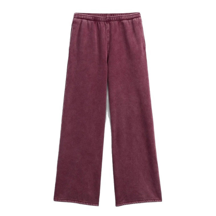 Dame nan to-delt frotté loungewear sæt med lynlås hættetrøje og bredskåren joggingbukser Skovae