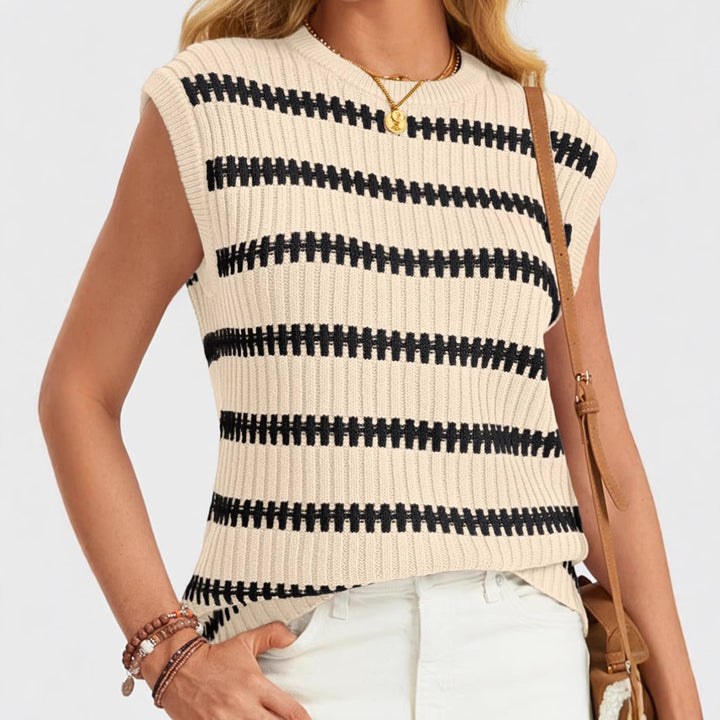 Femme Rippet Stribet Striktop Stilla