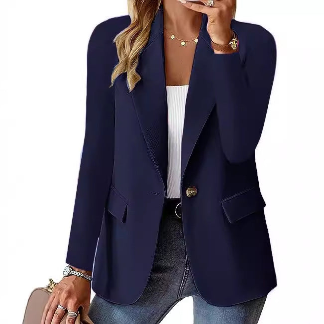 Dame moderne blazer med figursyet snit og praktiske lommer Stilla