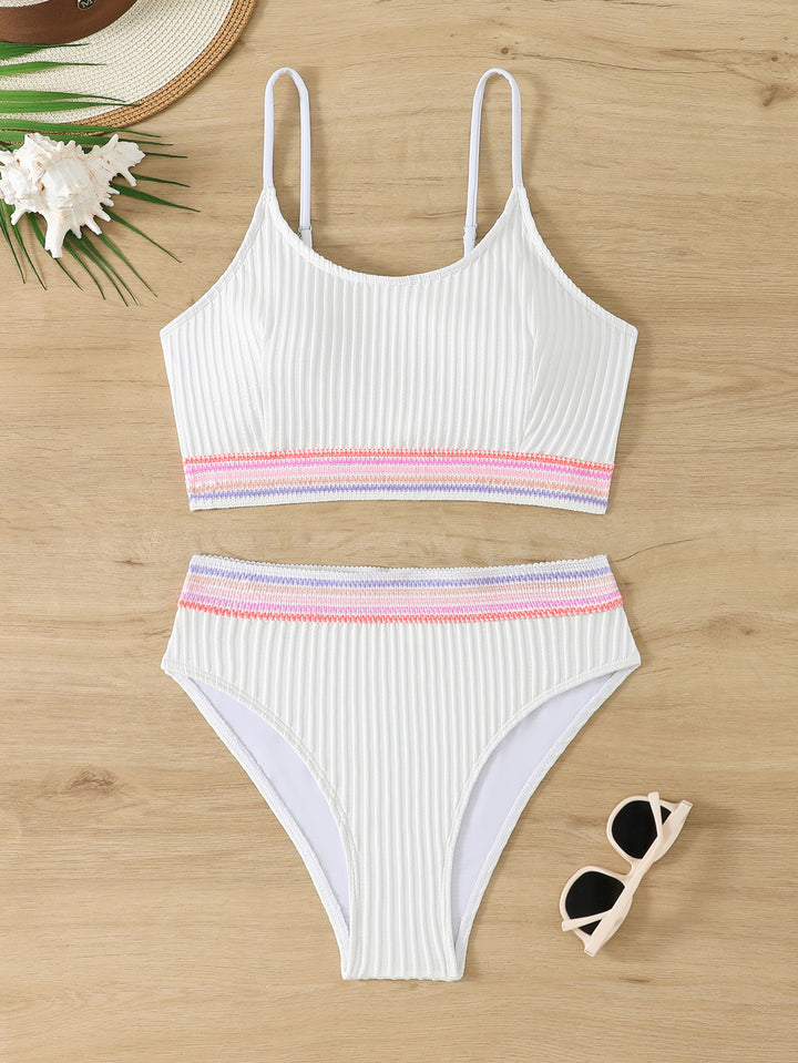 Dame Sporty Ribs Bikini Set Skovae