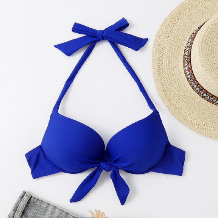 Dame Push-Up-Bikini-Top med elegant sløjfedesign Skovae