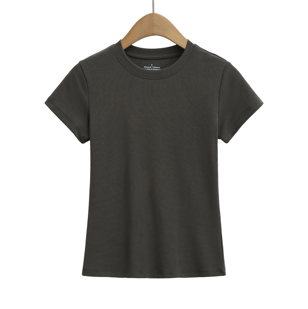 Dame klassisk Rundhals T-shirt lavet af blødt bomuldsstof Stilla