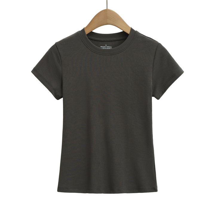 Dame klassisk Rundhals T-shirt lavet af blødt bomuldsstof Stilla