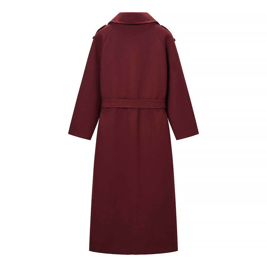 Damer Elegant Trench Coat med bælte og dobbelt knaplukning Stilla