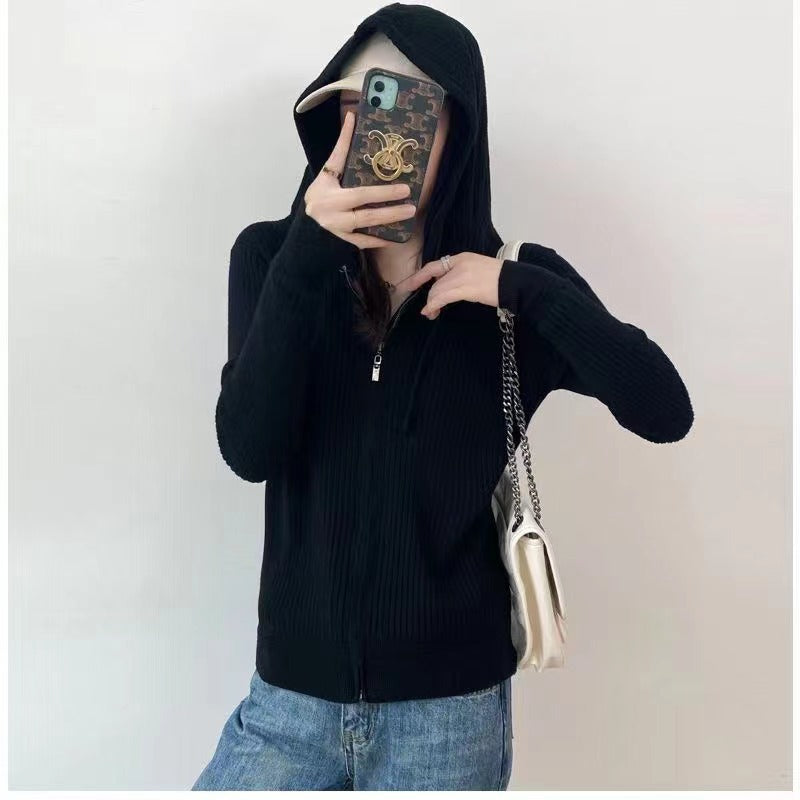 Dame Zip-Hoodie Sweater Stilla