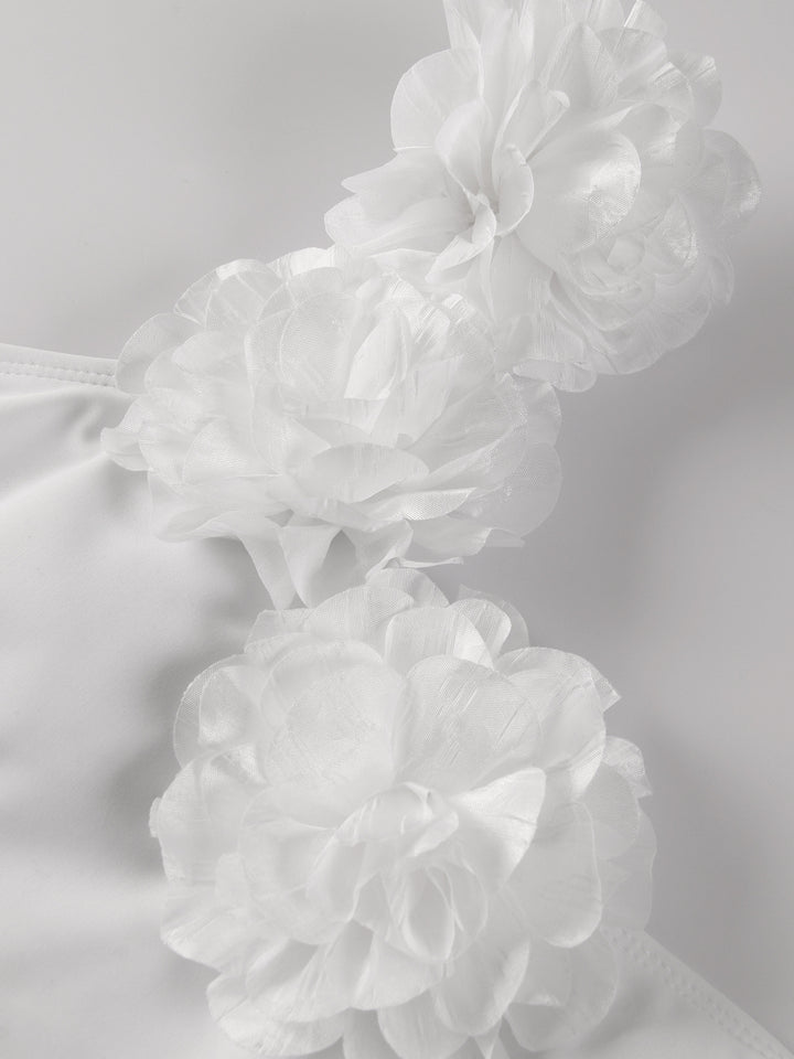 Dame bikini-sæt med elegant bustier og raffinerede blomsterapplikationer Stilla