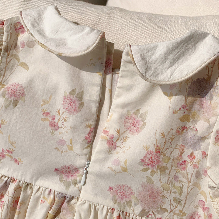 Pige Forår Blomster Smock Kjole Stilla
