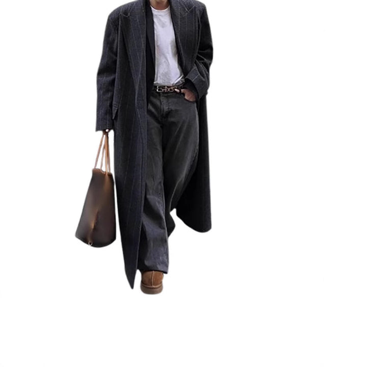 Dame elegant lang skåret blazer Stilla