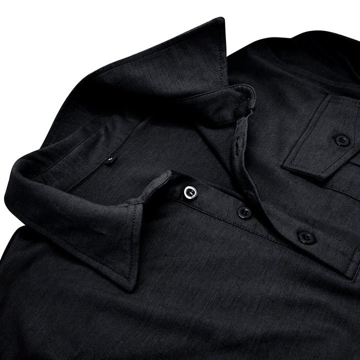 Herre Langærmet Poloshirt med praktisk brystlomme og moderne snit Stilla