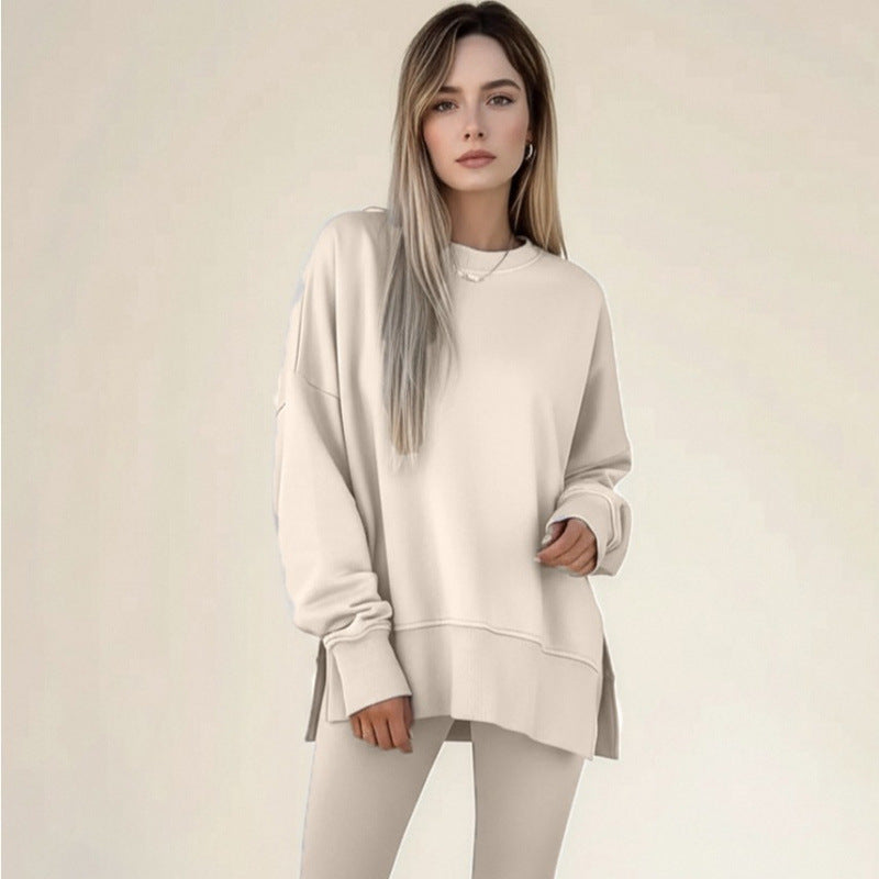 Damer hyggeligt sports sæt med løstsiddende sweatshirt og tætsiddende leggings Stilla