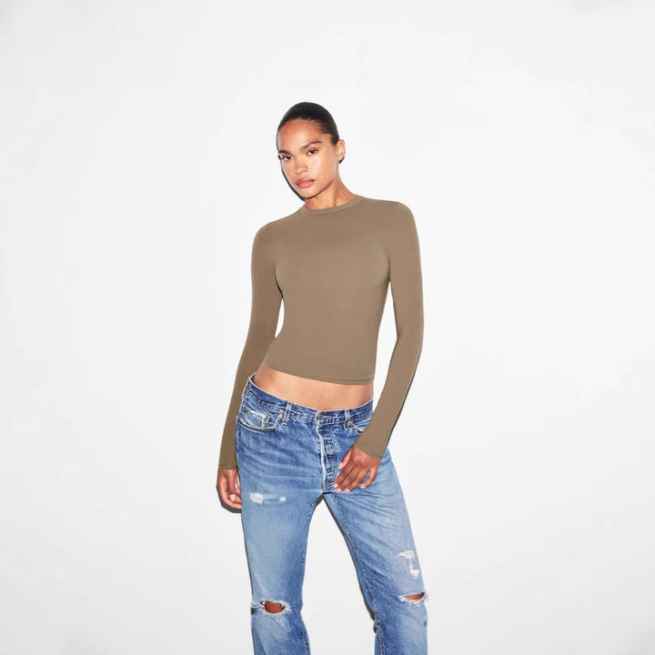 Dame Lange ærmer Stretch Bodysuit Stilla
