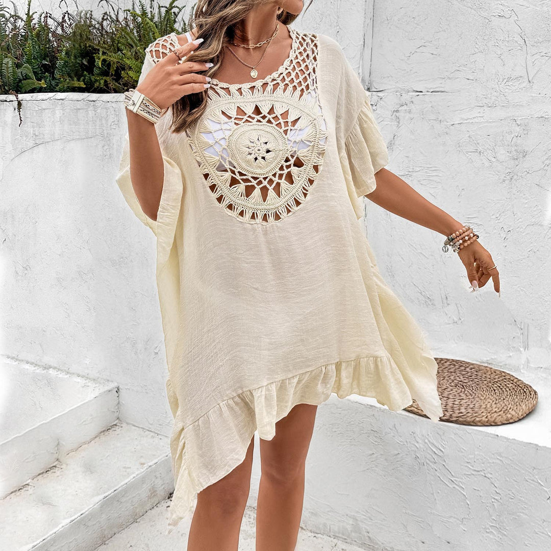 Dame Boho Chic Hæklet Strand Overtrækskjole Stilla