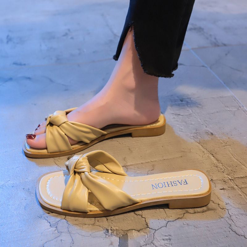 Femme Slide Sandaler med knude-detalje Stilla