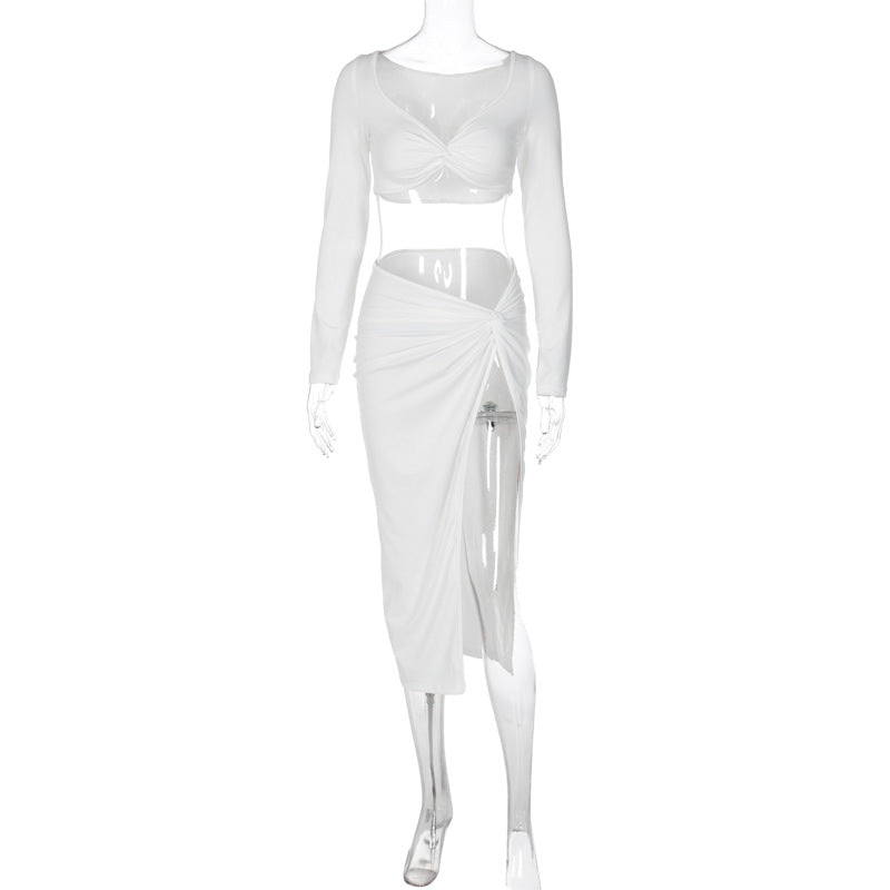 Damer Elegant Maxi Kjole med skulderfri design og draperet taljering Skovae