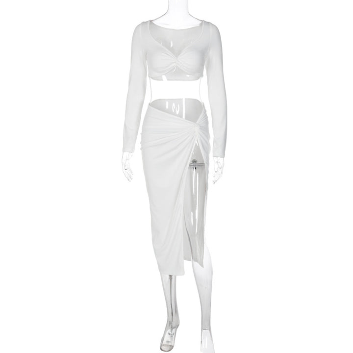 Damer Elegant Maxi Kjole med skulderfri design og draperet taljering Skovae