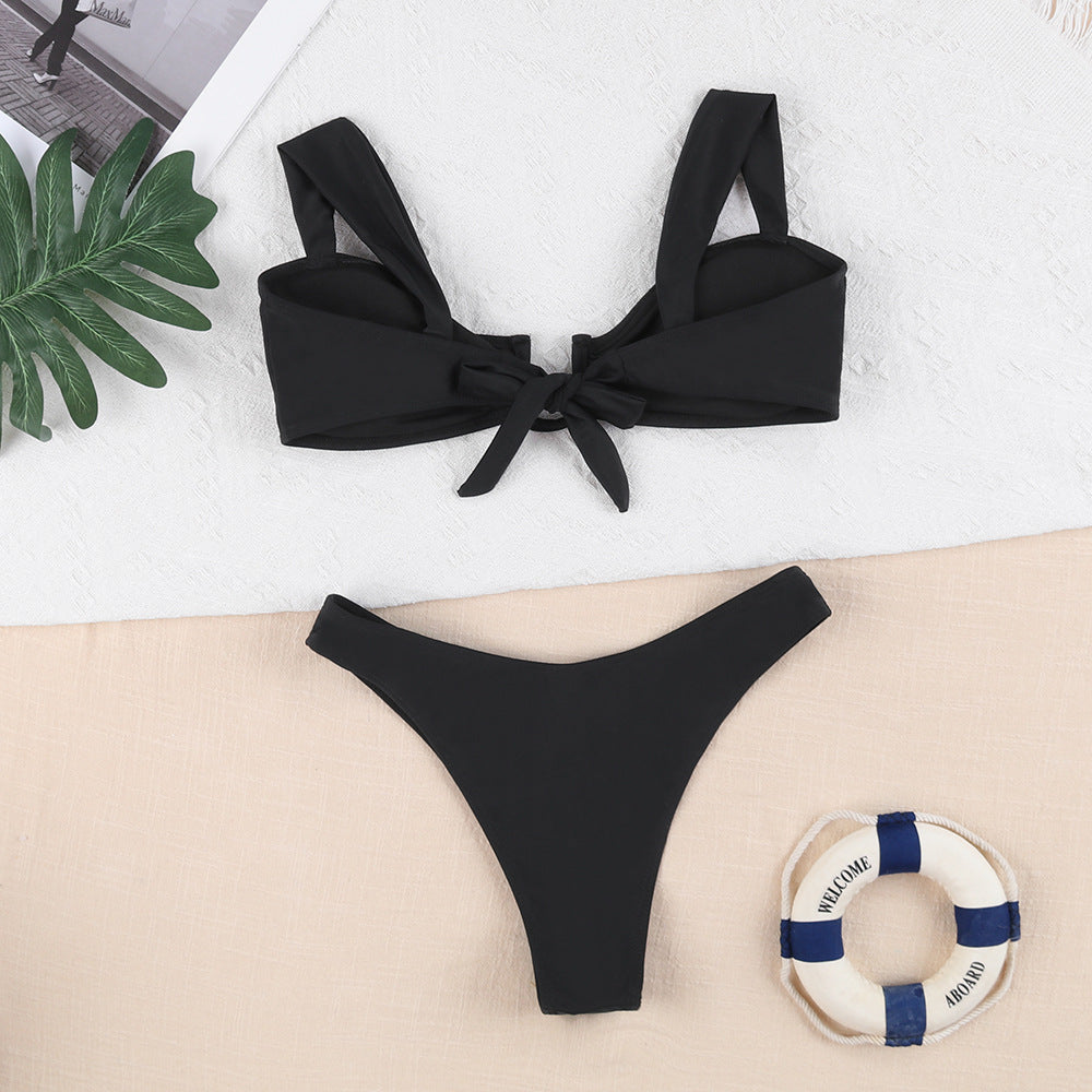 Dame Bikini-sæt med blomsterdesign og legende knude Stilla