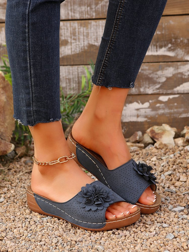 Dame mode toe separator sandaler med blomstret design og ergonomisk komfort Stilla