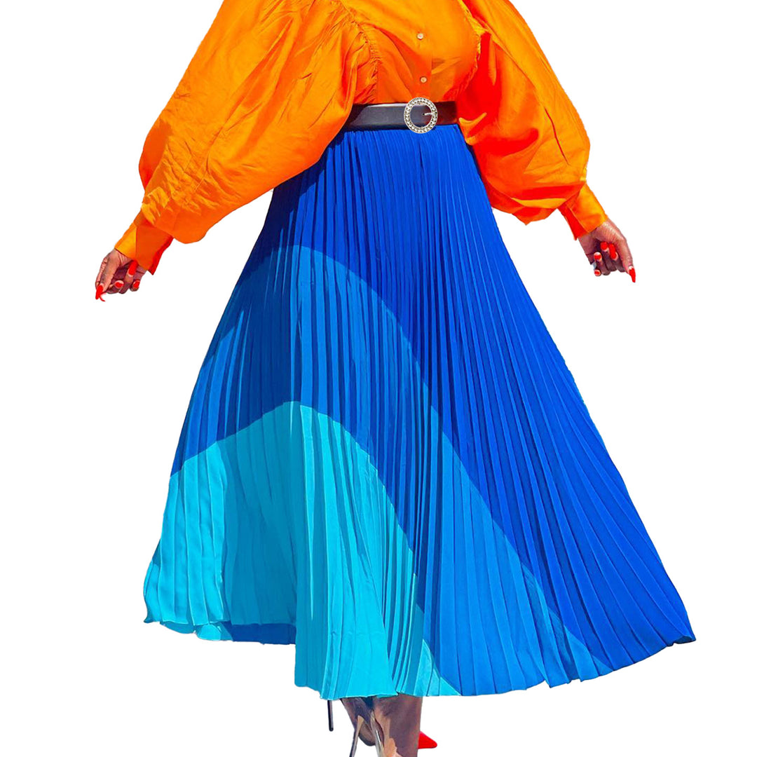 Dame Maxir skirt med plisseret design og elegant taljering Stilla