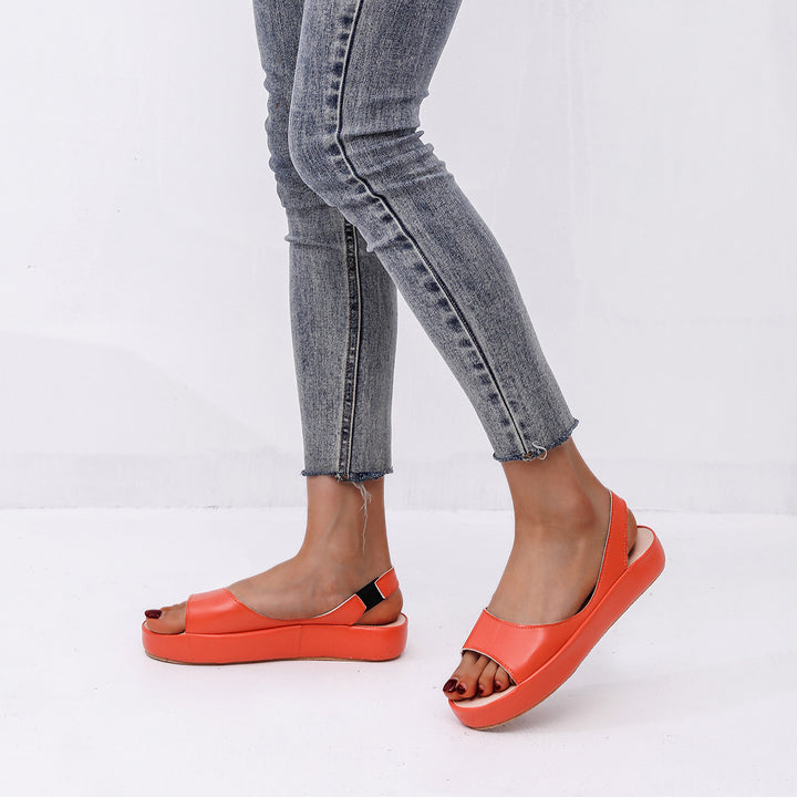 Dame Slingback Sandaler med moderne Plateau og justerbar Rem Stilla