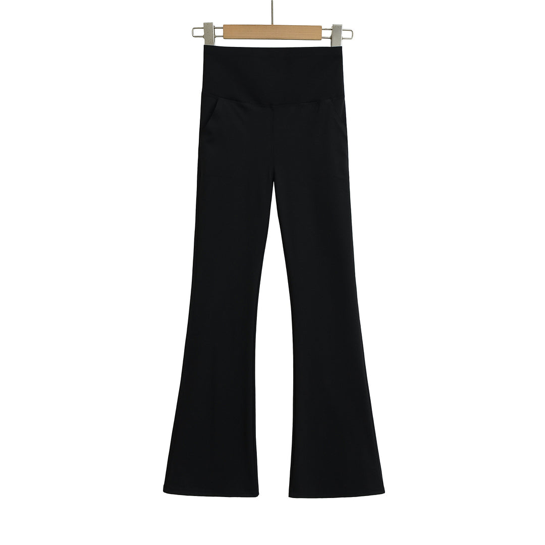 Damer Elegante Flared-Leggings med høj talje og praktiske lommer Stilla
