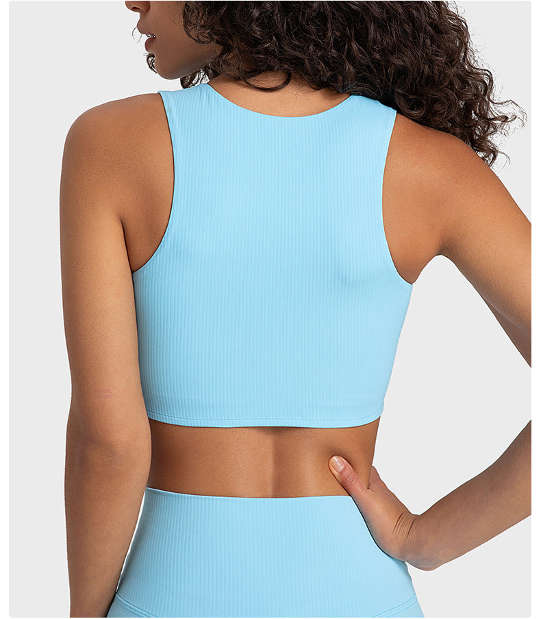 Stilla | Rib Turtleneck Sports Bra Høj Styrke, Stødabsorberende, Øvre Støtte