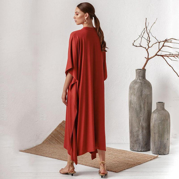 Dame Elegant skåret kaftan i blødt stof Stilla