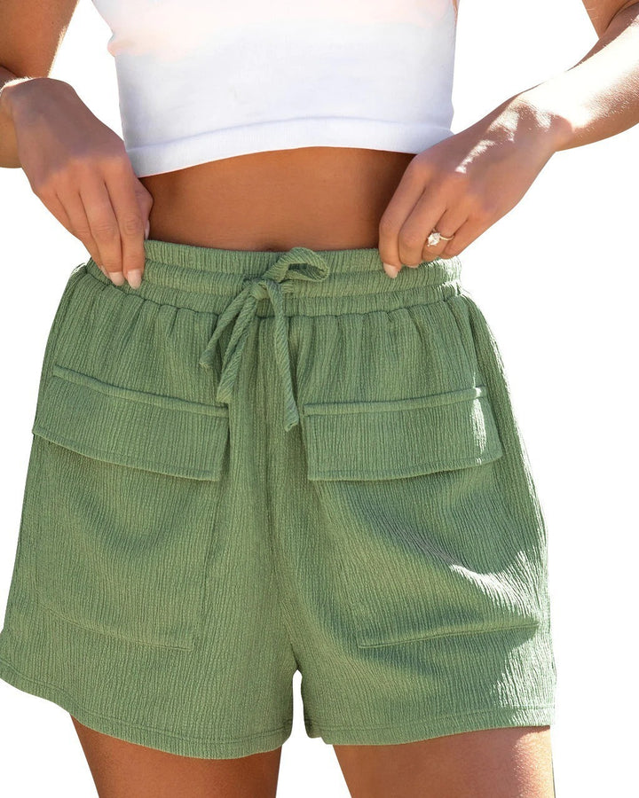 Dame fritidsshorts med praktiske sidelommer og elastisk linning Stilla