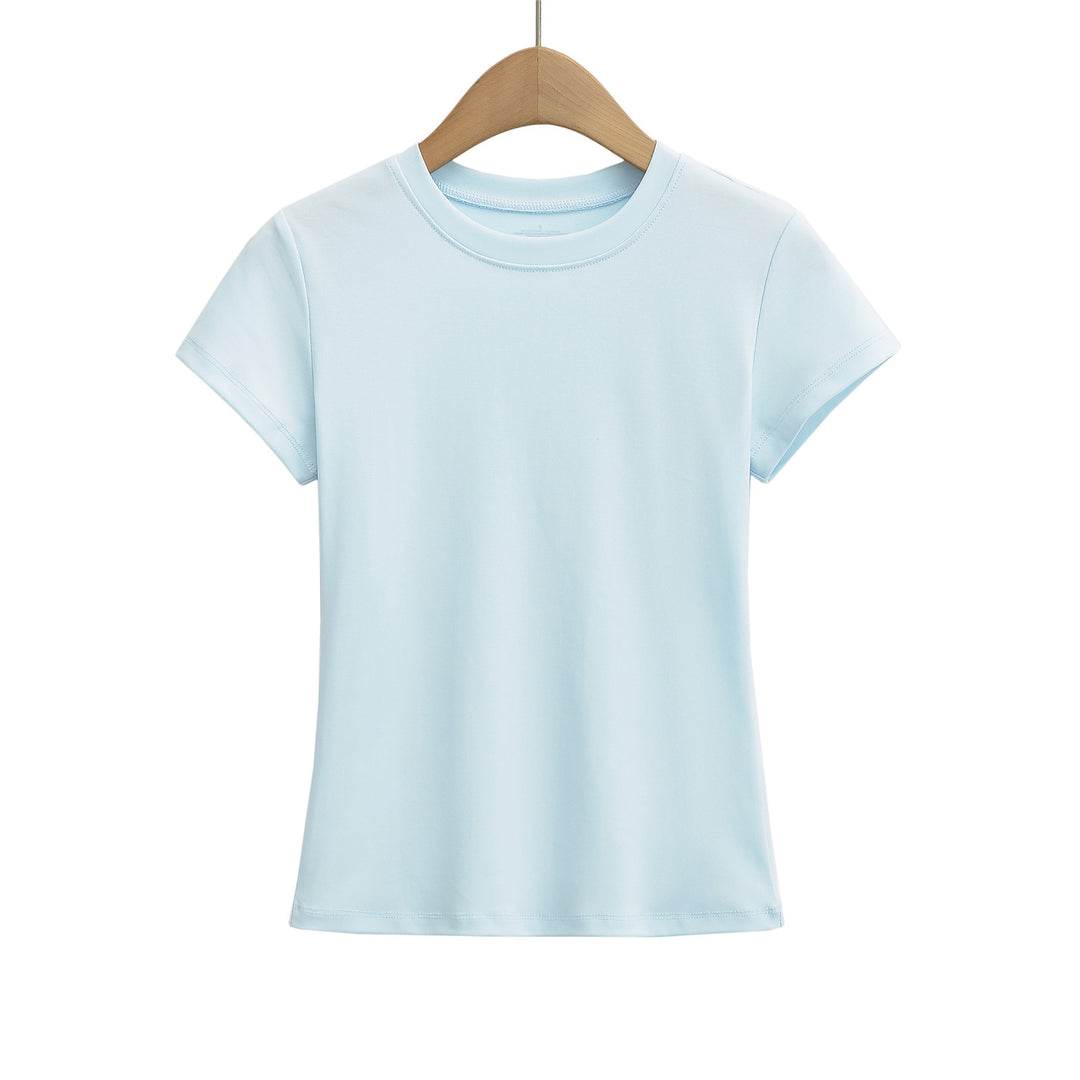 Dame klassisk Rundhals T-shirt lavet af blødt bomuldsstof Stilla